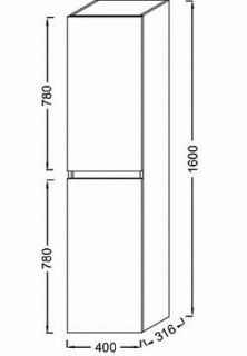 Шкаф-пенал Jacob Delafon Tolbiac белый лак EB2385-J5